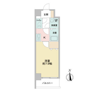 1K 間取り図
