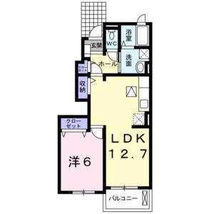 1LDK 間取り図