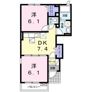 2DK 間取り図