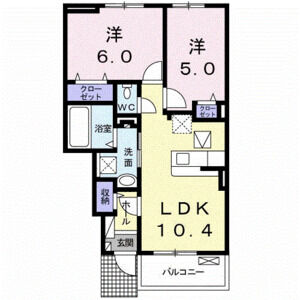 2LDK 間取り図