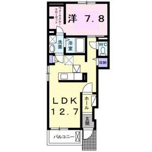 1LDK 間取り図