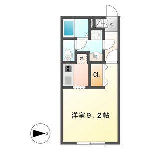 1R 間取り図
