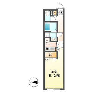 1R 間取り図