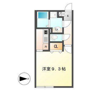 1R 間取り図