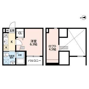1K 間取り図