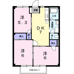 3DK 間取り図