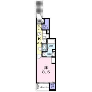 1K 間取り図