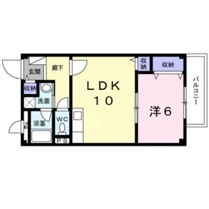 1LDK 間取り図