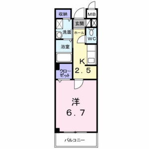 1K 間取り図
