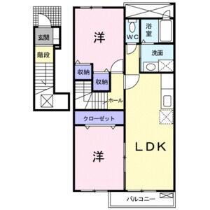 2LDK 間取り図