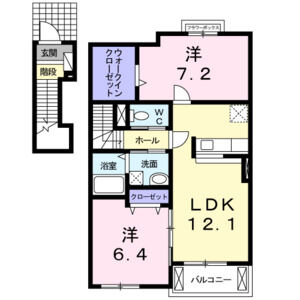 2LDK 間取り図