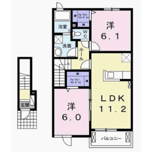 2LDK 間取り図