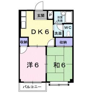 2DK 間取り図