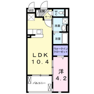 1LDK 間取り図