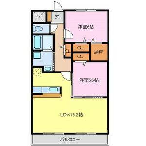 2LDK 間取り図