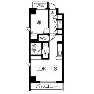1LDK 間取り図