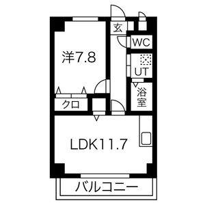 1LDK 間取り図