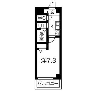 1K 間取り図