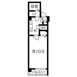 1K 間取り図