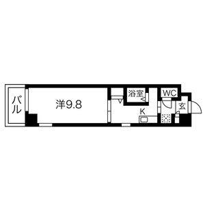 1DK 間取り図