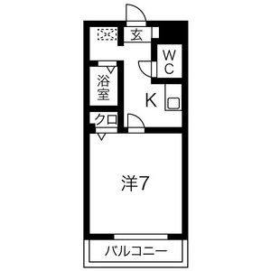 1K 間取り図