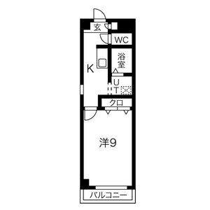 1K 間取り図