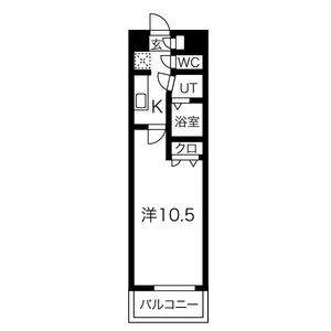 1K 間取り図
