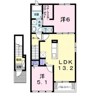 2LDK 間取り図