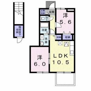 2LDK 間取り図