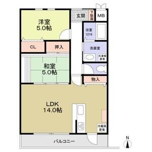 2LDK 間取り図