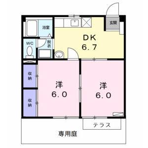 2DK 間取り図