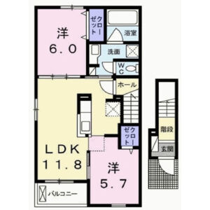 2LDK 間取り図