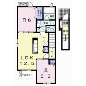 2LDK 間取り図