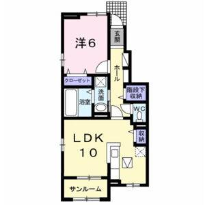 1LDK 間取り図