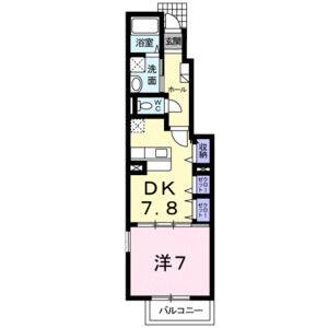 1DK 間取り図