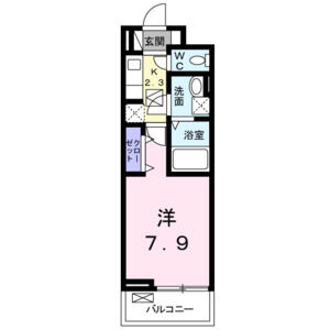 1K 間取り図