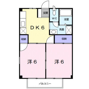2DK 間取り図
