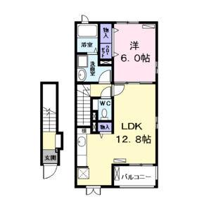 1LDK 間取り図