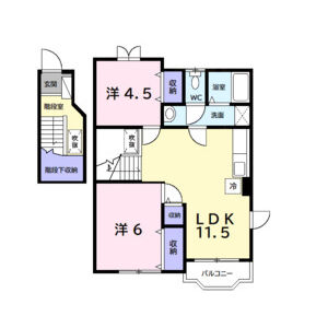 2LDK 間取り図