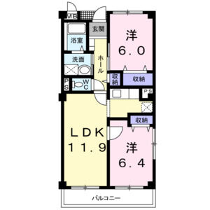 2LDK 間取り図