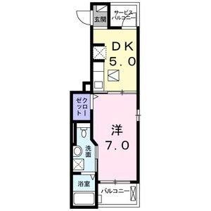 1DK 間取り図