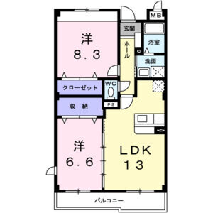 2LDK 間取り図