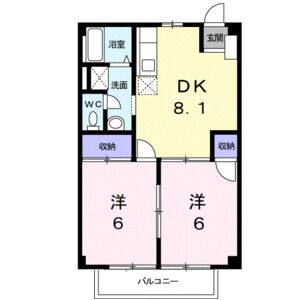 2DK 間取り図
