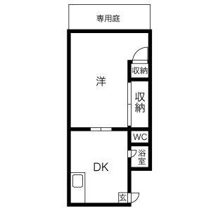 2DK 間取り図