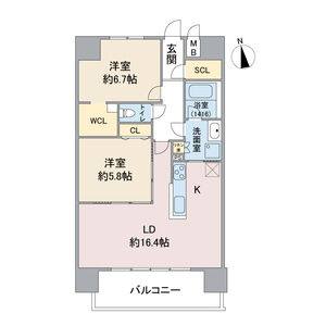 2LDK 間取り図