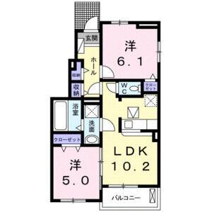 2LDK 間取り図