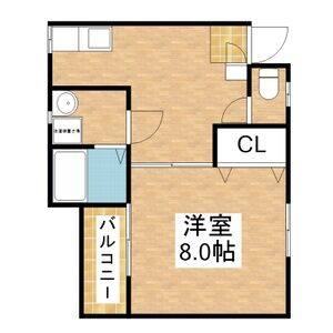 1K 間取り図