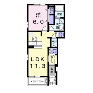 1LDK 間取り図