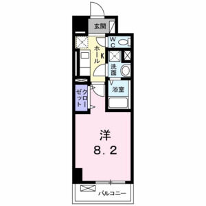 1K 間取り図