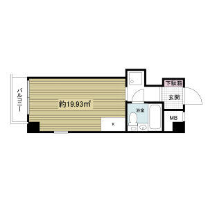 ワンルーム 間取り図